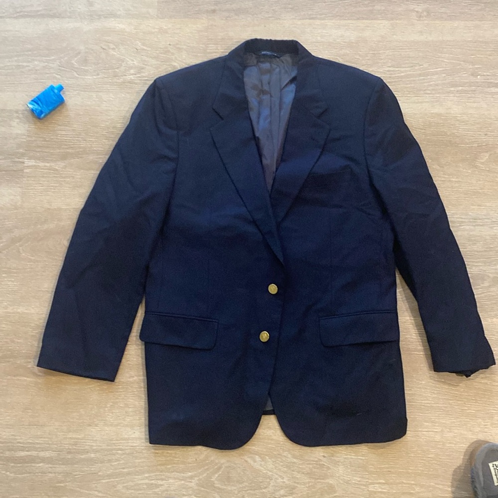 Burberry men’s wool blazer, navy